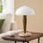 Glass Shade Table Lamp With Marble Base