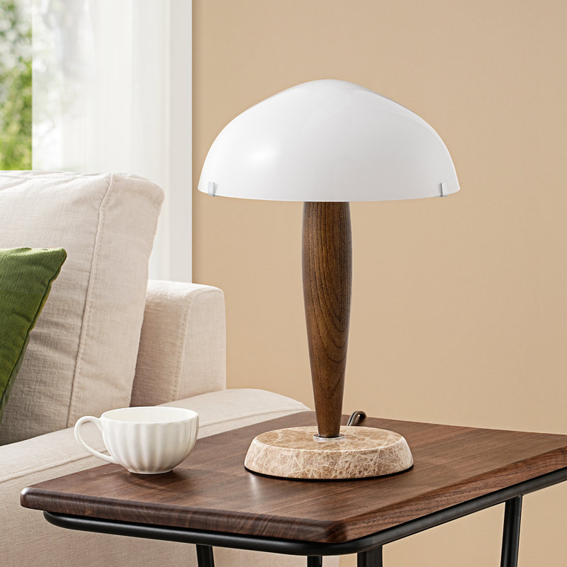 Glass Shade Table Lamp with Marble Base | Stylish Decor