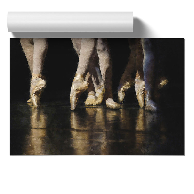 The Ballet Dancers Painting - Frameless Print, 30cm H x 42cm W x 0.1cm D