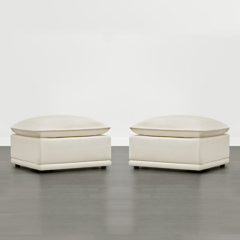 Cloud 34.64" W Ottoman, Cream