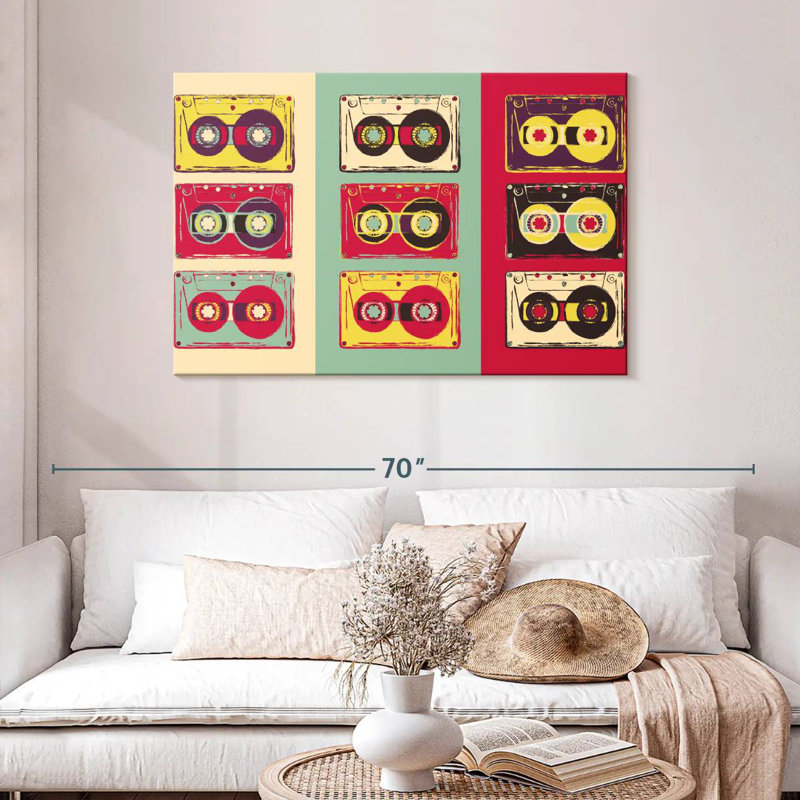 Abarca Retro Tapes, 30" H x 45" W