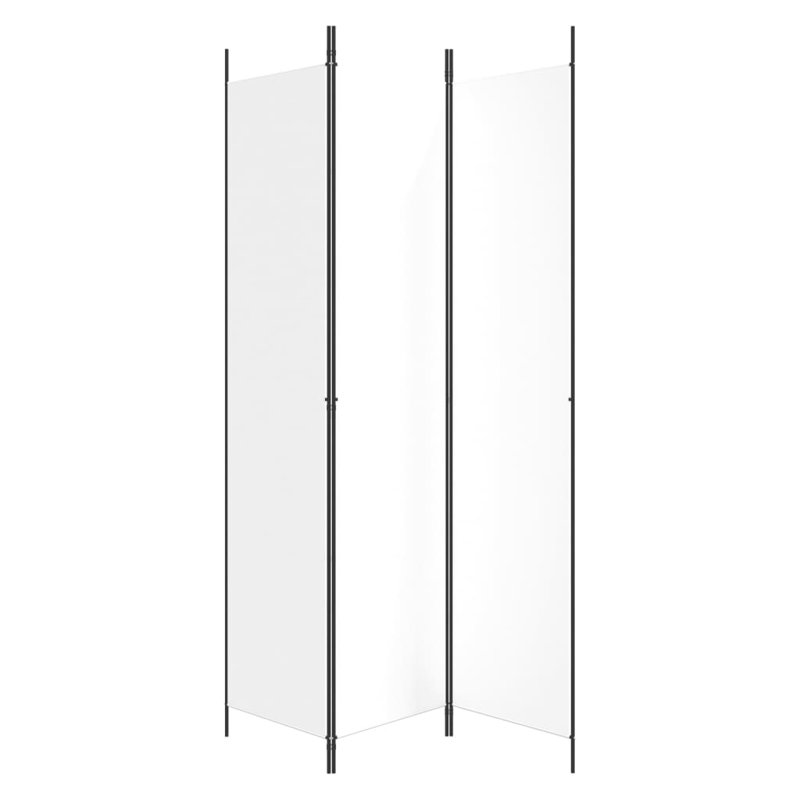Kasimir Folding Room Divider, 220cm H x 150cm W, 3, White