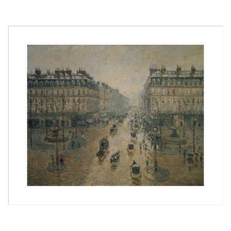 Avenue de l'Opéra de Paris par Camille Pissarro, impression giclée sur cadre, H 23,5 po x l 27,77 po