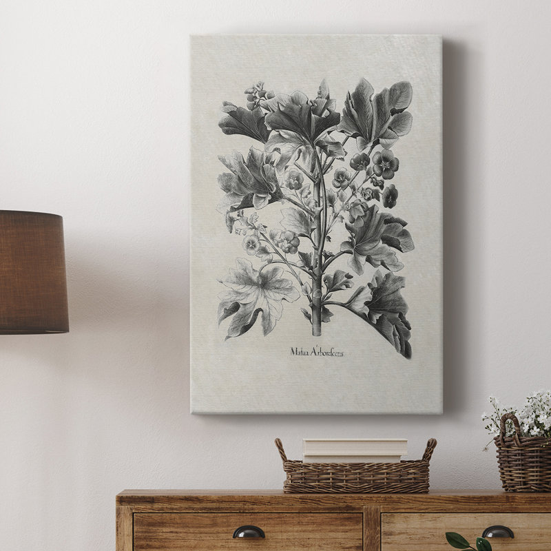 Motif floral rétro vintage CCXXXI - Cavas enveloppés de galerie, H 36 po x l 24 po