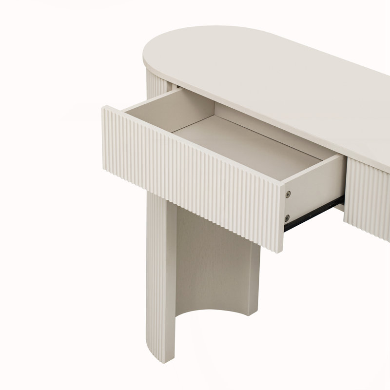 Console moderne avec rangement, Blanc
