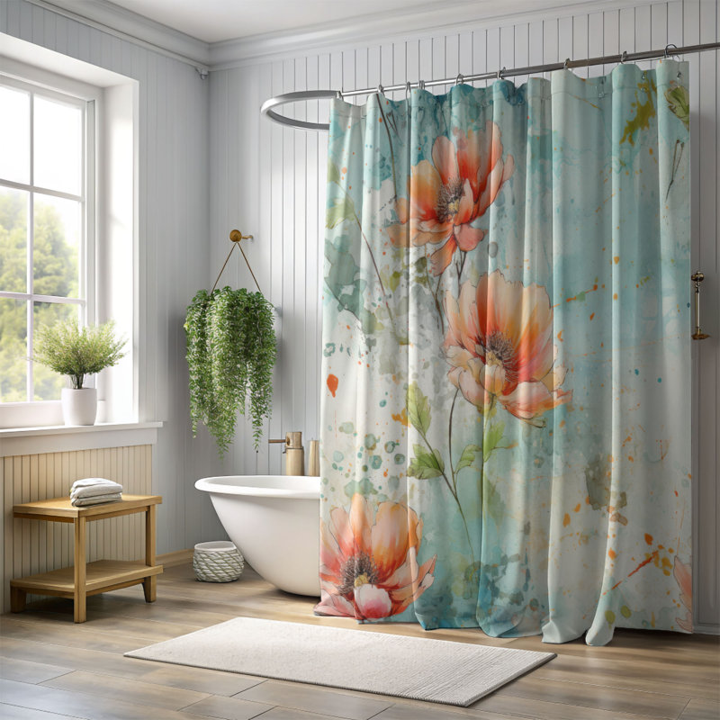 Rough Garden - Rideau de douche Premium, H 74 po x l 71 po