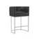 27" H Counter Height Bar Stools, Modern Barrel Counter Stools With Backrest And Arms, Black Metal Frames, Linen Fabric Upholstered Accent Barstools For Kitchen Island