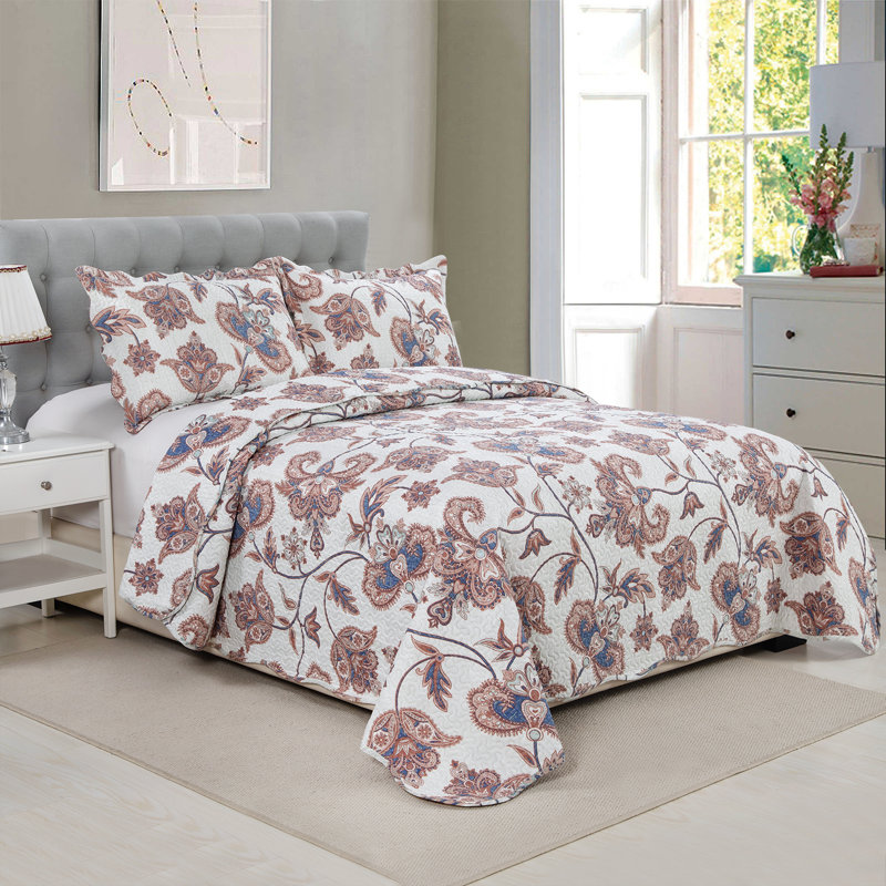 Ensemble de courtepointe 3 pièces Marina Soft Home Marina, Courtepointe grand + 2 oreillers décoratifs