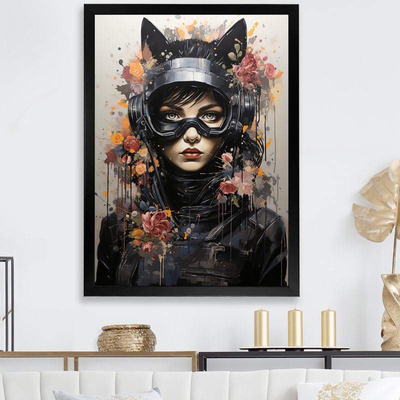 Art sur toile, "Cateline Blooms II", H 20 po x l 12 po x P 1 po, Cadre simple noir