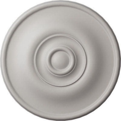 Médaillon de plafond Endurathane Jefferson, P 11 3/4 po x P 3/8 po (pour auvents jusqu'à 2 7/8 po), fini blanc ultra pur peint à la main