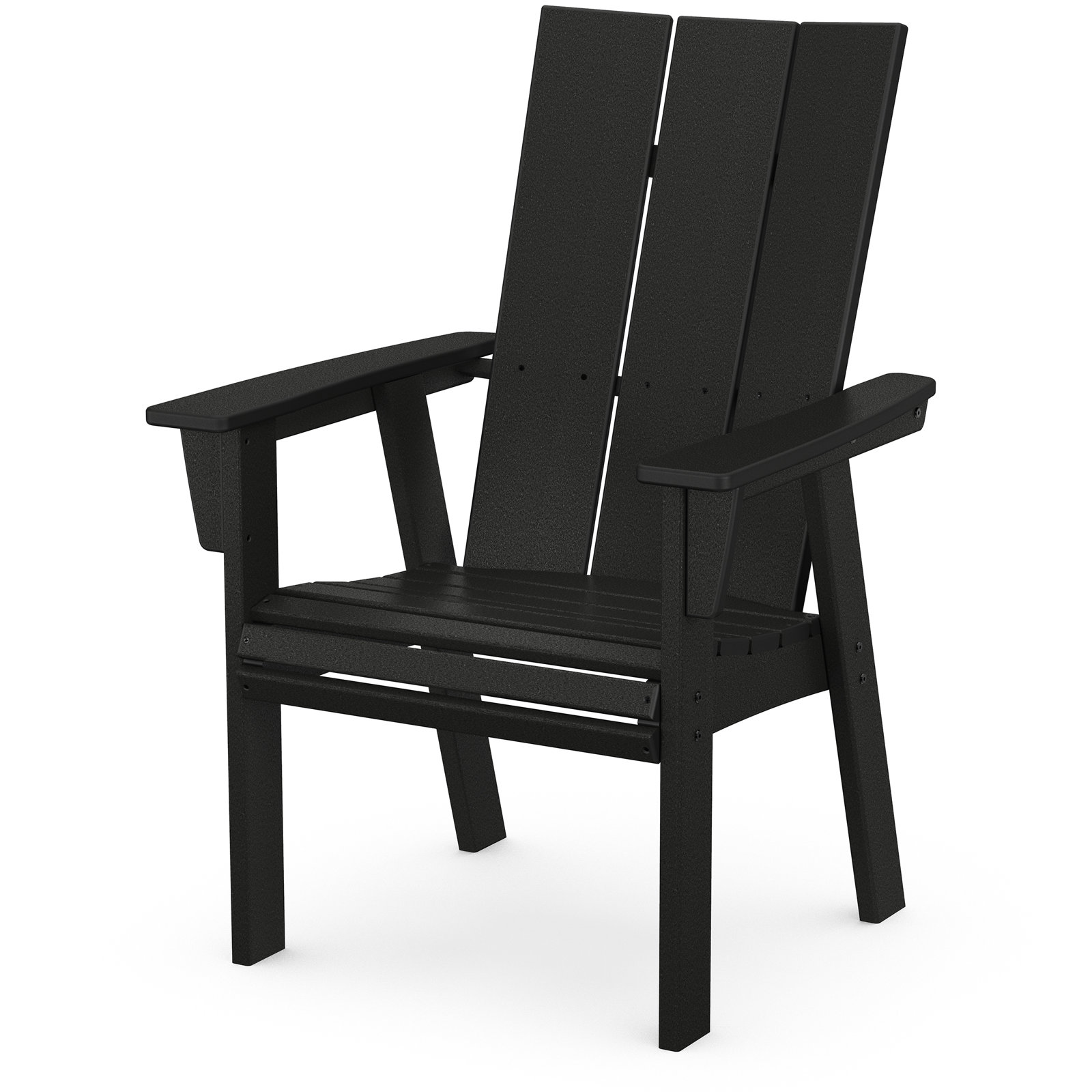 POLYWOOD Modern Curveback Adirondack Dining Chair, Black