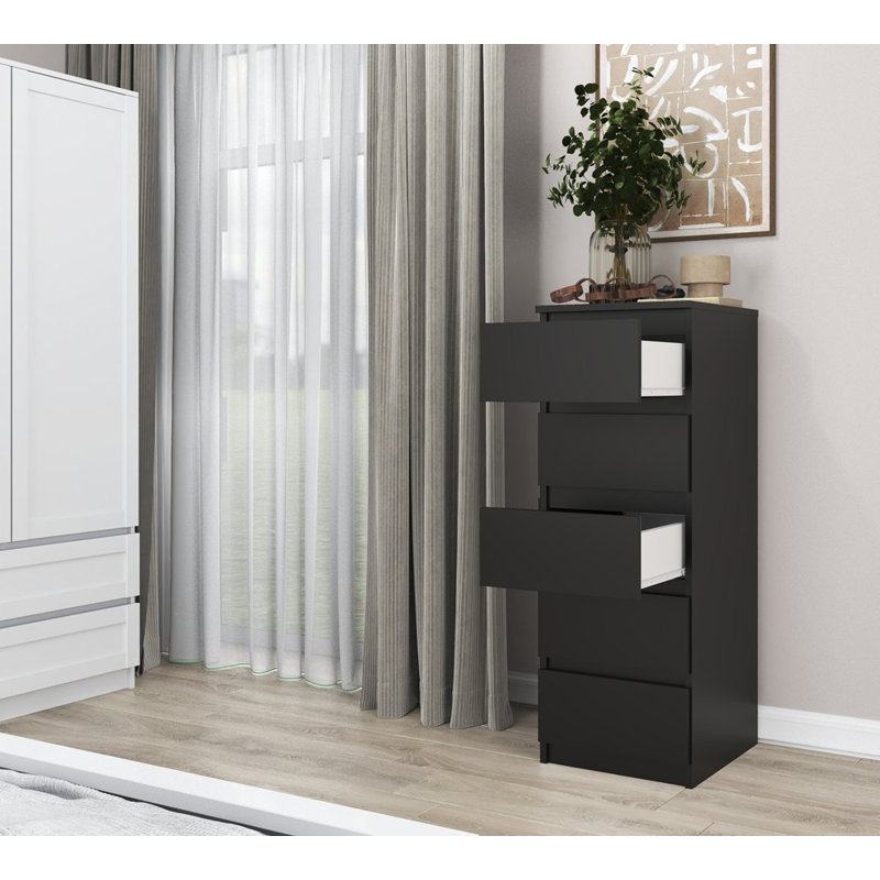 Shay W5 Tall Chest of 5 Drawers