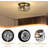 2-Light Farmhouse Ceiling Light Fixtures, Industrial Hallway Light, Vintage Black Metal Cage Ceiling Lamp For Living Room, Kitchen, Bedroom