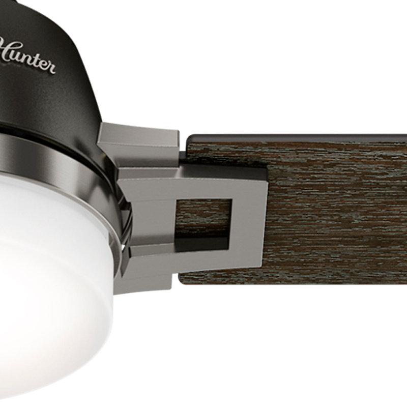 48'' Brushed Nickel 3-Blade Ceiling Fan with LED Light and Remote
