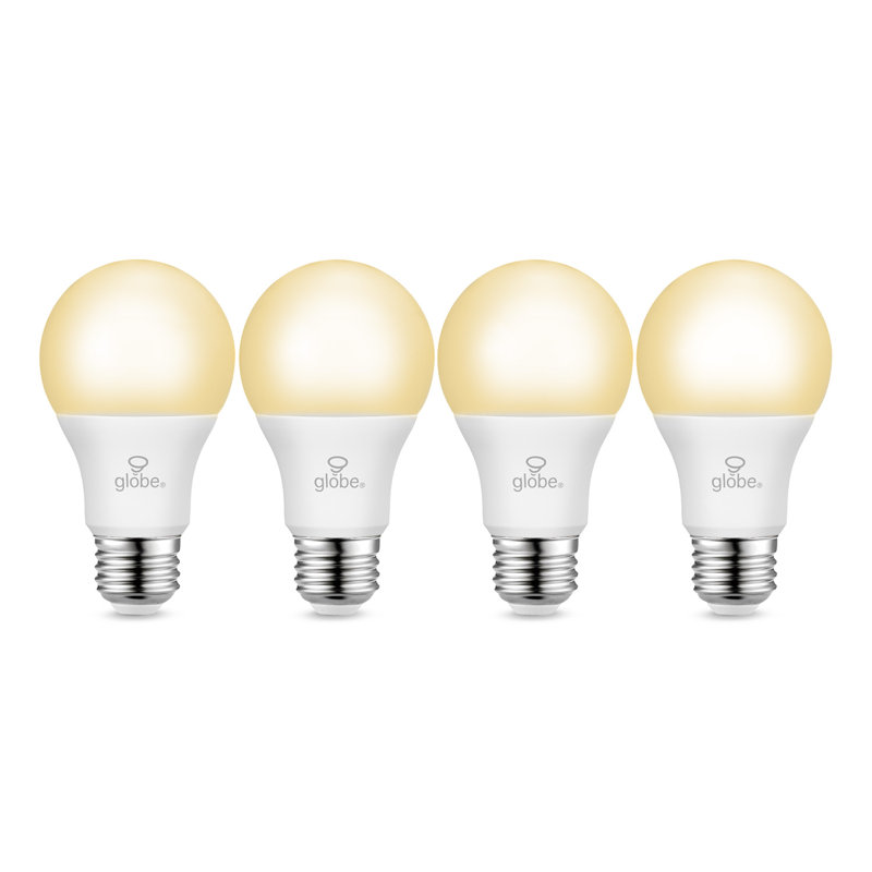 Ampoule à DEL A19 E26 à culot variable de 4000 lumens et 2700K à intensité variable de 40 W (paquet de 4), 450 lumens, 40 W