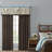 Embroidered Window Valance Blue 50X18"-1179779465