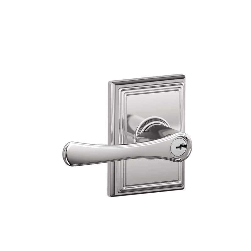 Avila Lever with Addison Trim Keyed Entry Lock, Bright Chrome, Keyed Alike, Yes
