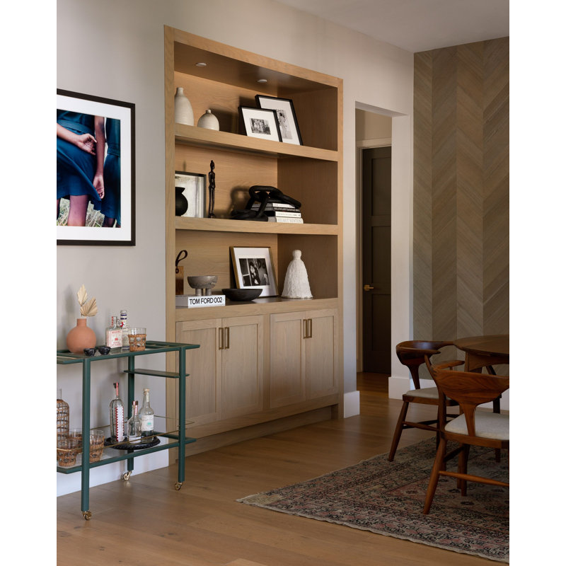 Bar Cart, Laquered Indigo/Brass