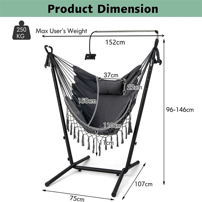 Cahal Chair Hammock with Stand