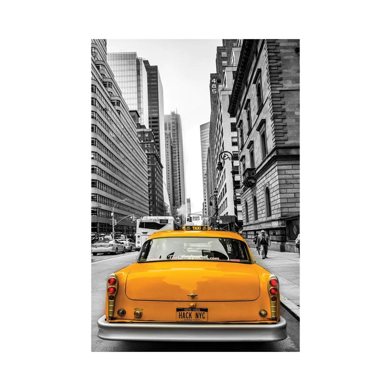 Cab In Nyc by Anders Jorulf - Wrapped Canvas Print, 101.6cm H x 66.04cm W x 1.91cm D