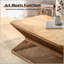 Table basse Mid-Century moderne, 43,3 po