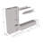 Villard 100" Modern Floating Wall Mounted Entertainment Center with 16-Color LED Lighting, High Gloss Finish-480205643