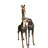 Pair of Giraffes Bronze Statues -  Size: 32"L x 12"W x 55"H. 