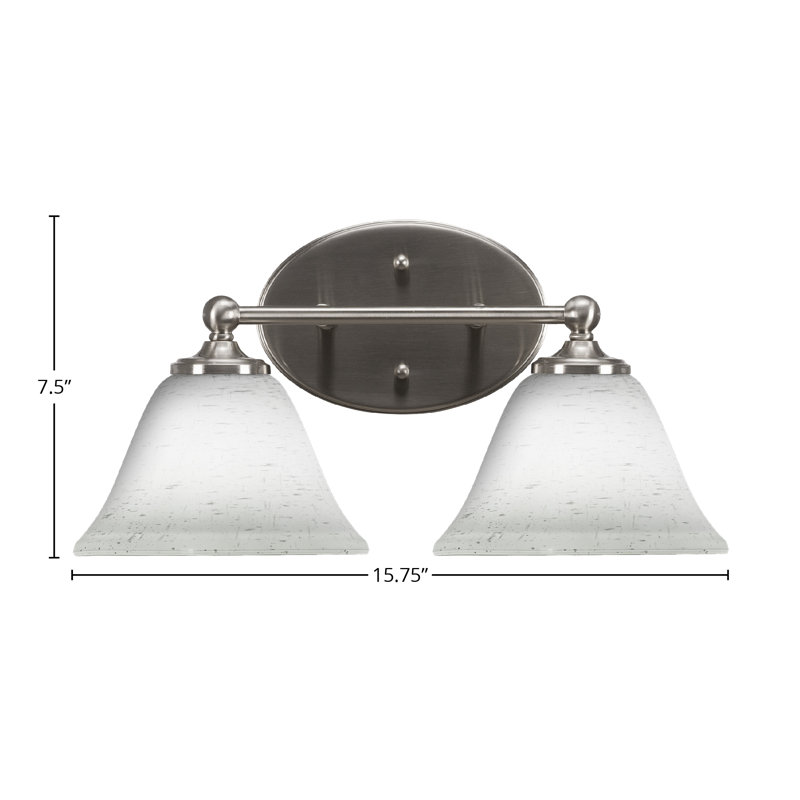 Barre d'éclairage de salle de bain Sadea, Nickel brossé, 2