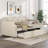 Upholstered Daybed With Trundle Wood Slat Support For Cozy Seating And Guest Accommodation In Small Spaces-1836252835