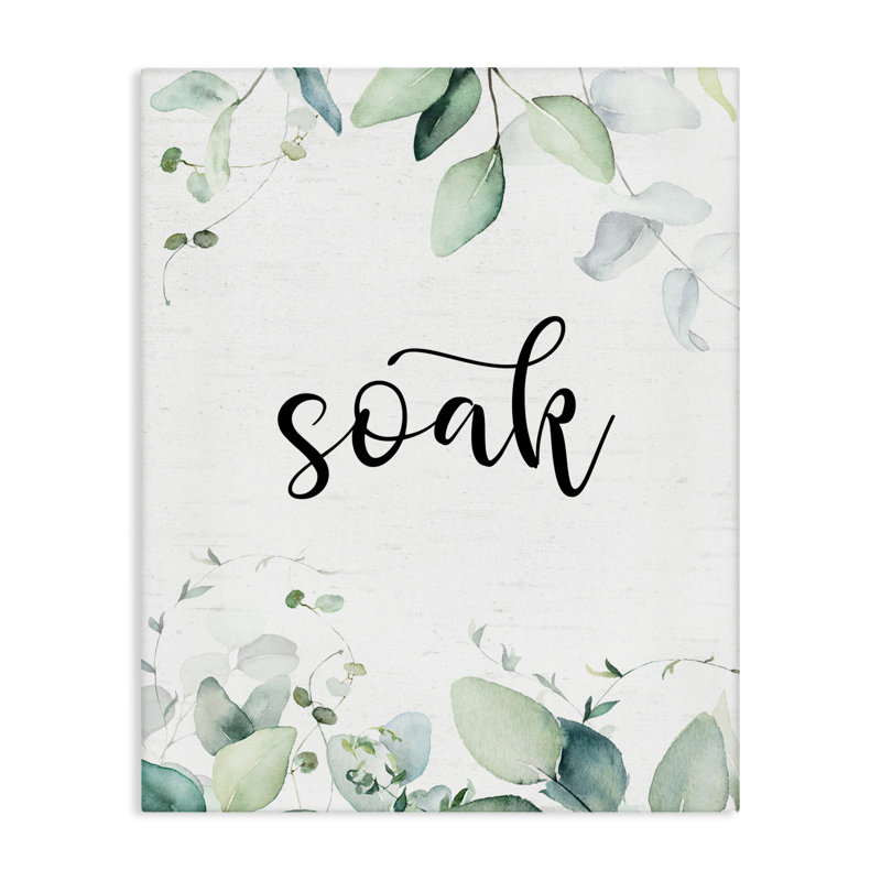 Soak Leafy Herbs Canvas, design by Lettered and Lined
