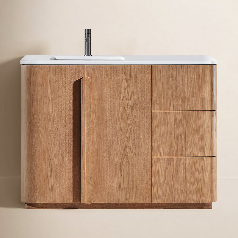 Parma 48" W Single Vanity, Natural Teak