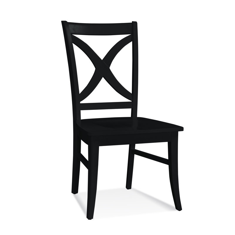 Hues 18'' H Solid Wood Side Chair, Black