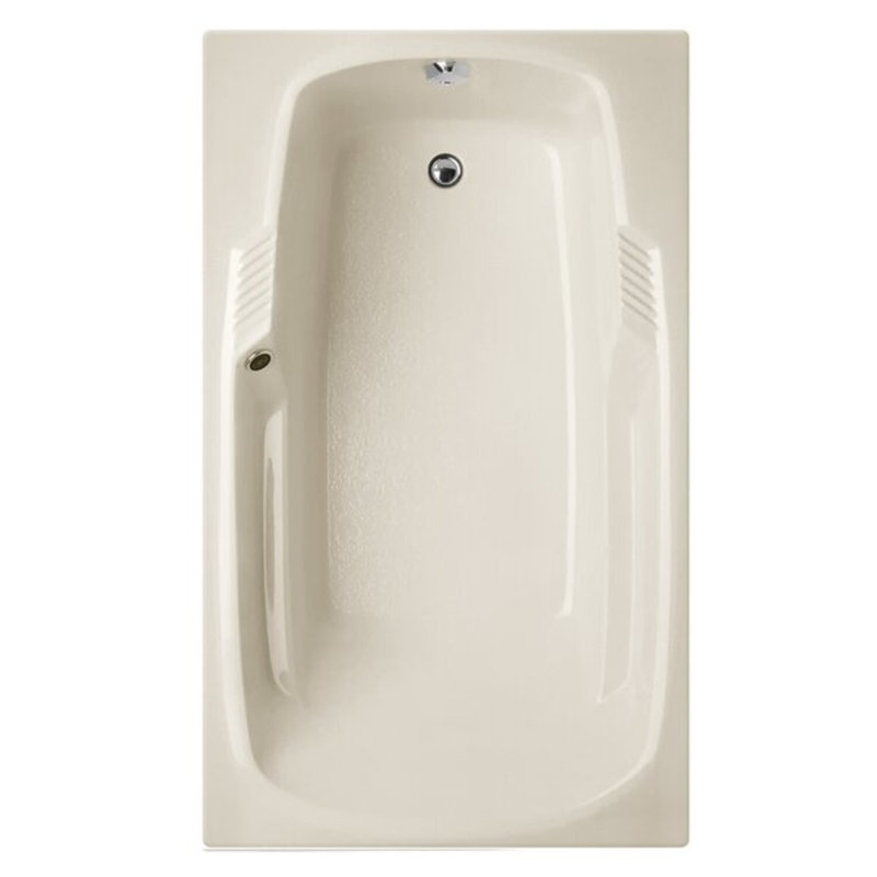 Isabella 71.75'' x 35.75'' Soaking Acrylic Bathtub, Biscuit, White