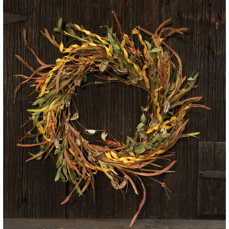 Couronne de blé et herbe 20 po