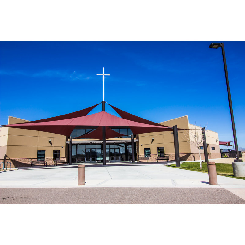 Modern Church With Large White Cross by Thomas Bullock - Wrapped Canvas Print, 30cm H x 46cm W