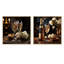 Classic Elegance II - Ensemble de 2 collages carrés vin et champagne-493916161-493916160