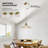 1-Light 12" White Ceramic Petal Pendant Light
