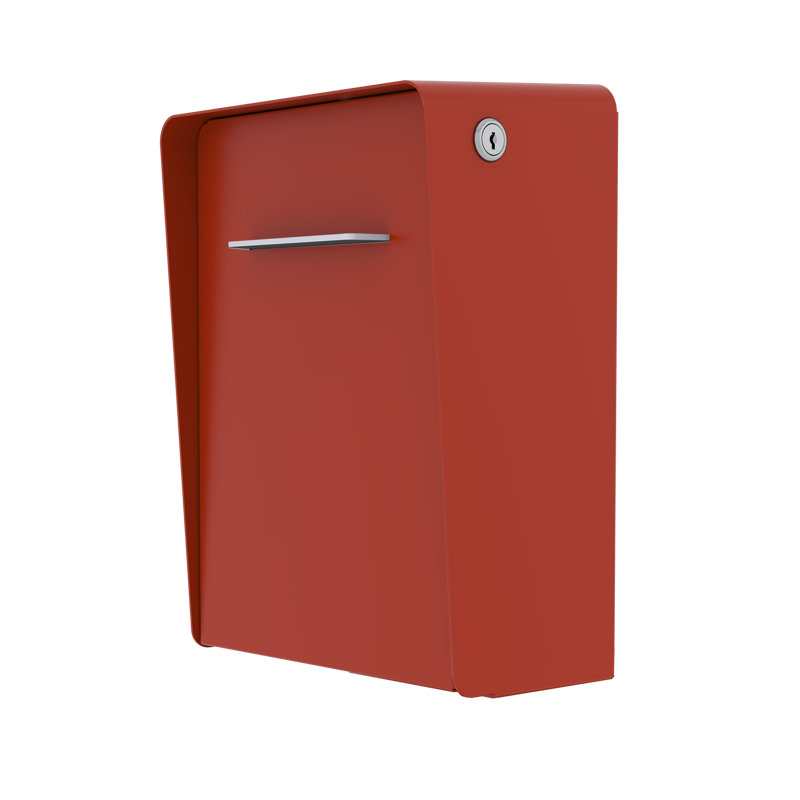 Boîte aux lettres murale moderne verrouillable, Paprika