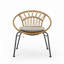 Chaises de panier Boho-Chic - Faux rotin et structure en métal, conception tissée