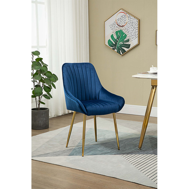 Chaise d'appoint large 20,47 po Marinelle, Bleu marine