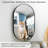Matte Black Oval Vanity Mirror with Aluminum Alloy Frame, HD Tempered Glass, French Cleat Mounted Wall Decor Bathroom Vanity Mirror-415423997