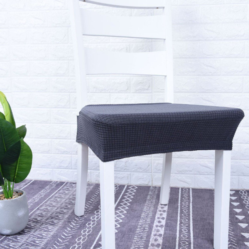 Housse extensible pour chaise de salle à manger, Mélange de polyester blanc
