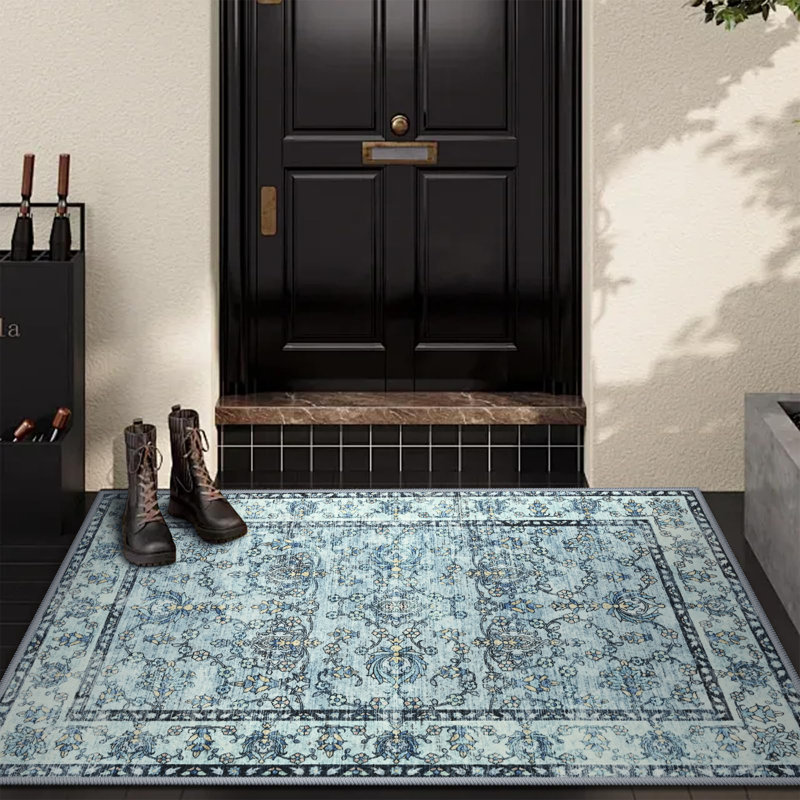 Fillender Washable Soft Vintage Rug Fashion Floral Rug For Living Room Dorm Decor, Rectangle 2' x 3'