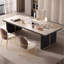 Bureau de direction moderne en pierre frittée de luxe moderne, longue table d'étude pour le salon-32801162