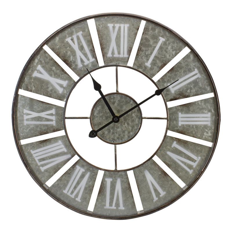 Horloge murale en métal