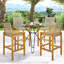 Tabouret de bar d'extérieur 30 po Acacia