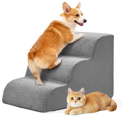 Nonslip High Density Foam 3 Step Pet Staircase