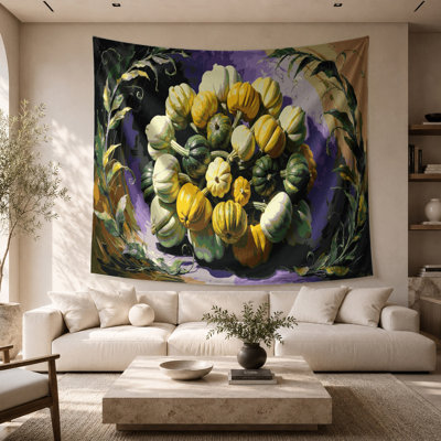 Vegetables Pattypan Squash Wall Tapestry