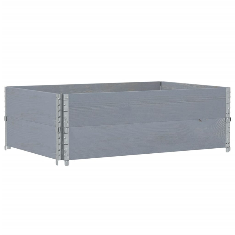 Corliss Wood Planter Box, 21.5cm H x 100cm W x 100cm D, Grey/Brown/Blue