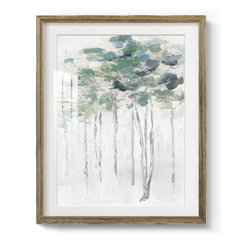 " Abstract Neutrality II ", White, Walnut Framed Paper